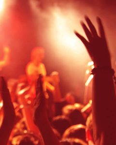 Audience enjoying a live music performance