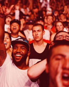 Audience enjoying a live concert